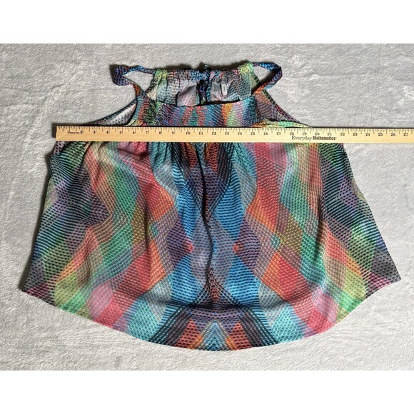 Anthropologie Conditions Apply Size Small Prismatic Geometric Sleeveless Blouse - Picture 4 of 11